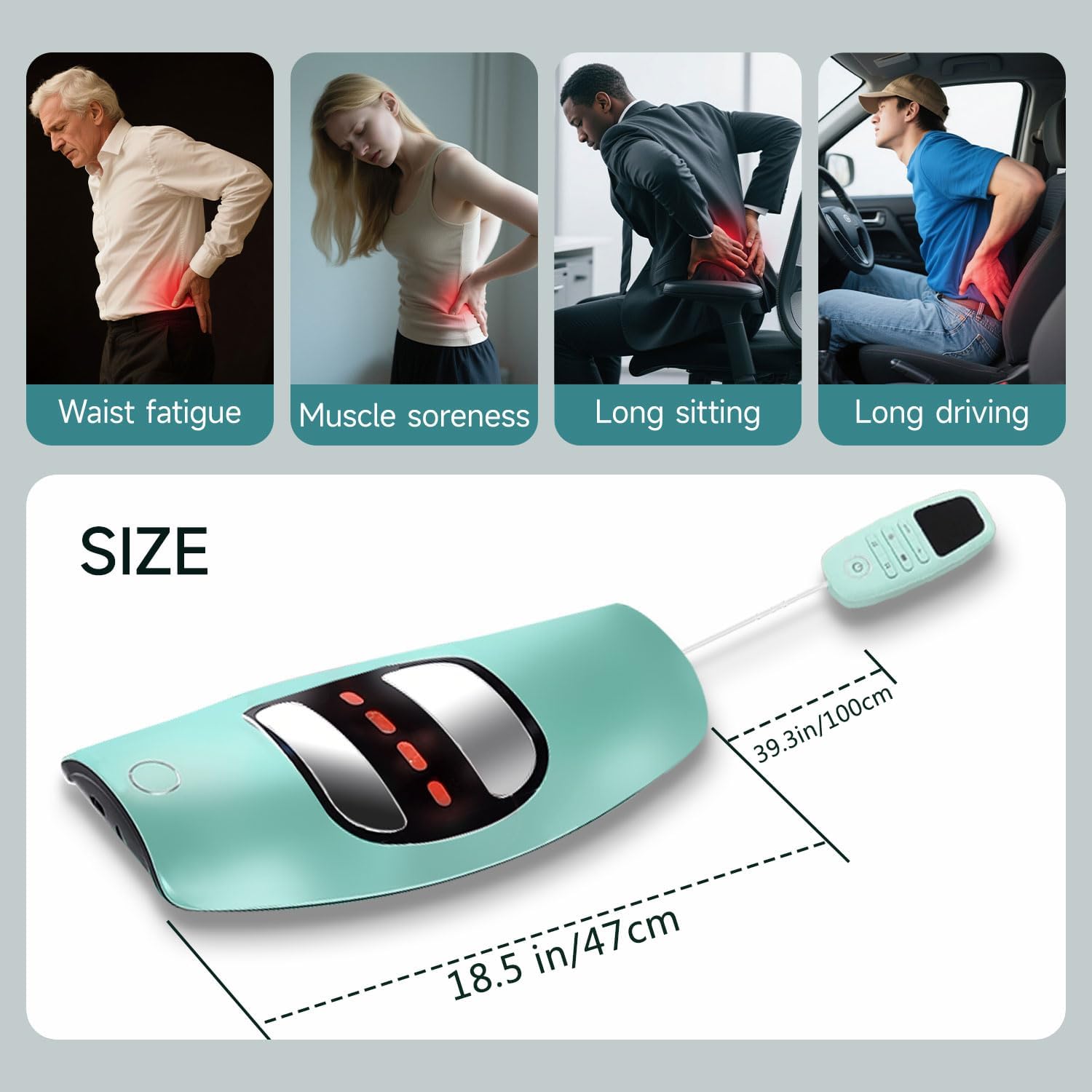 Hot Compress Back Pain Relief Lumbar Massager