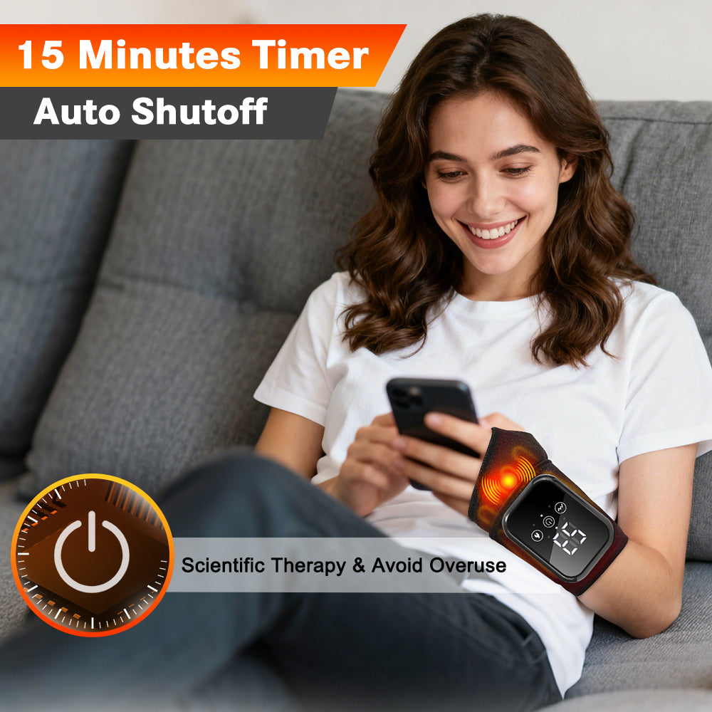 Rechargeable Heating Wrist Massager for Pain Relief