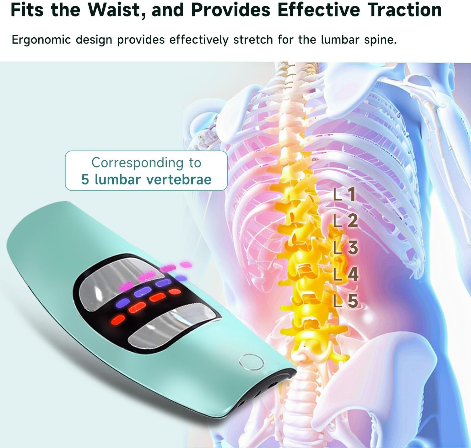 Hot Compress Back Pain Relief Lumbar Massager