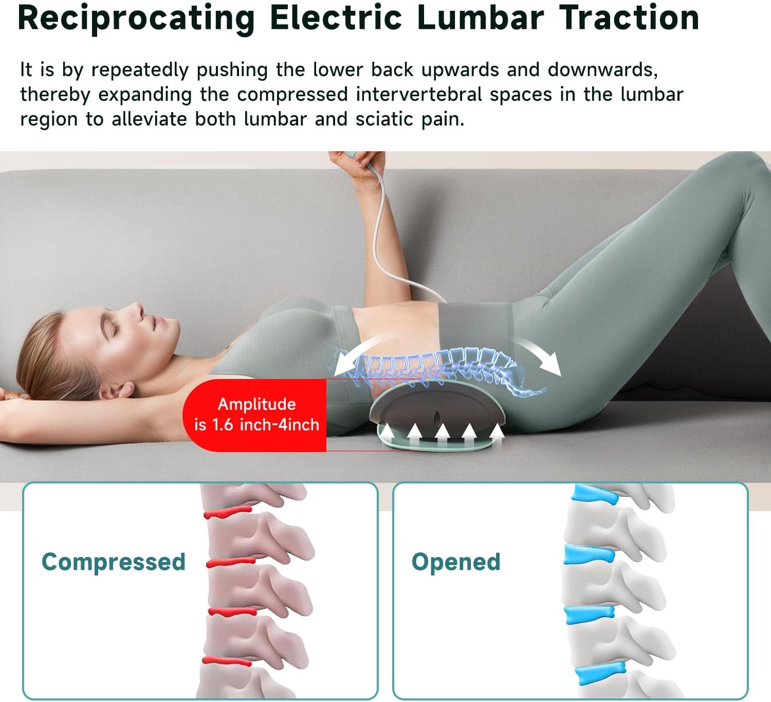 Hot Compress Back Pain Relief Lumbar Massager