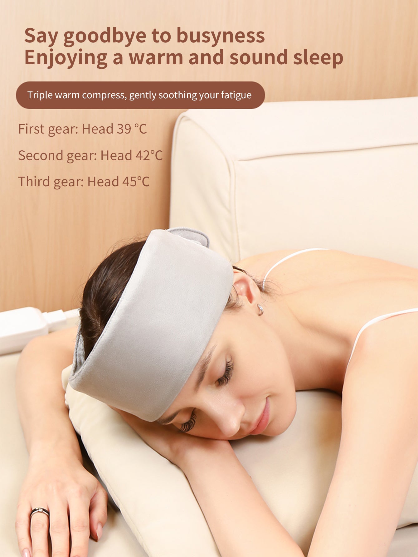 Portable Airbag Head Massager with Heated Air Compression