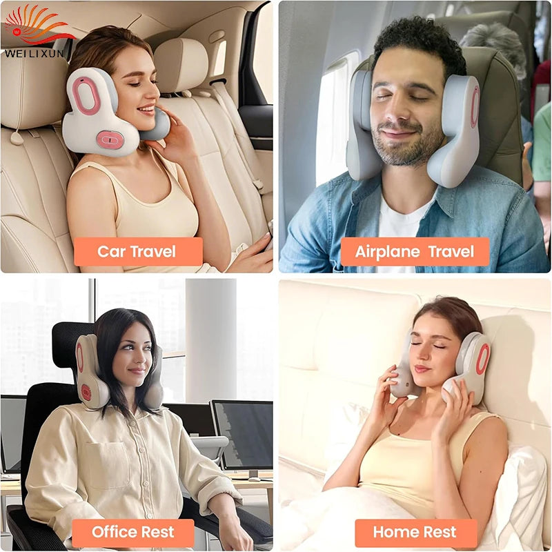 Neck And Back Massager With Noise-Canceling Headphones