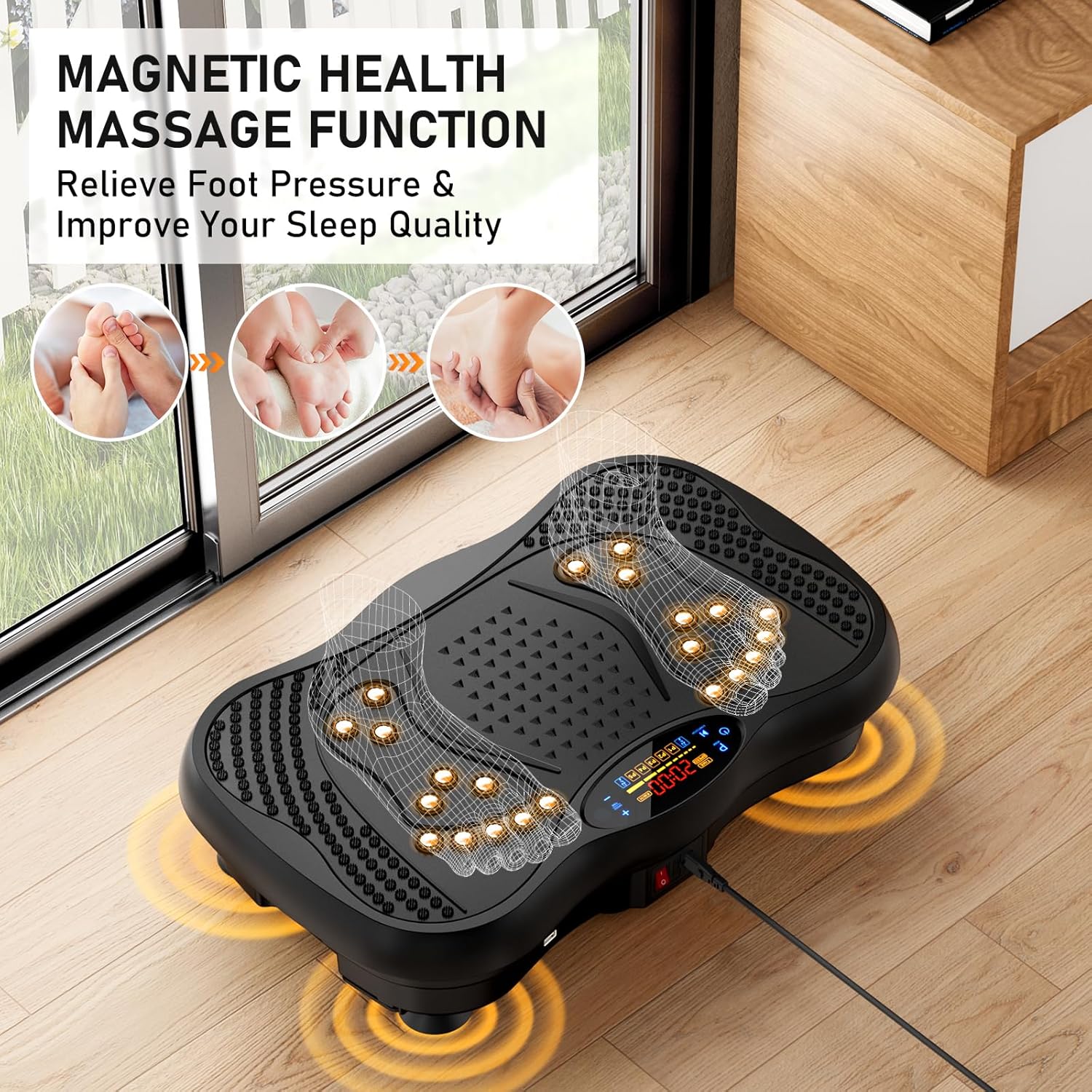 Full Body Fitness Platform with Lymphatic Vibrating Plates
