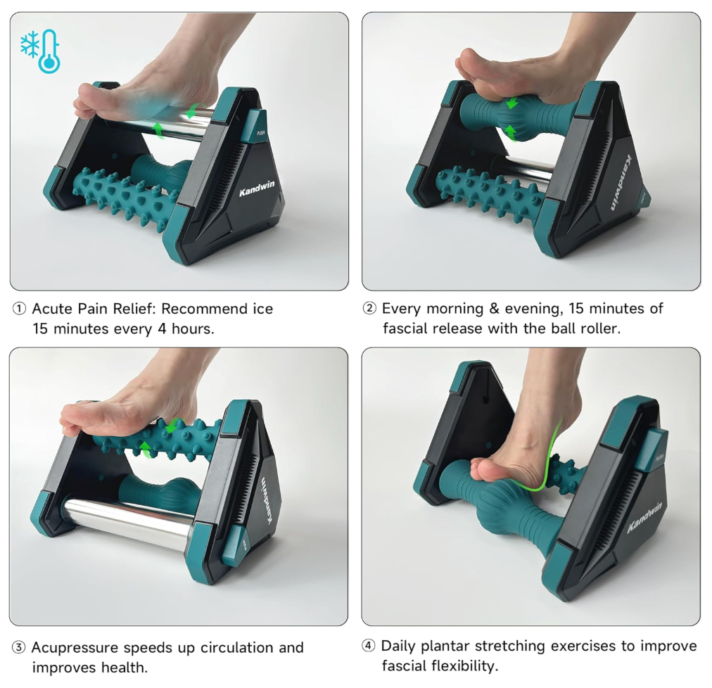 3-in-1 Foot Massager With Ice Roller & Reflexology Rollers