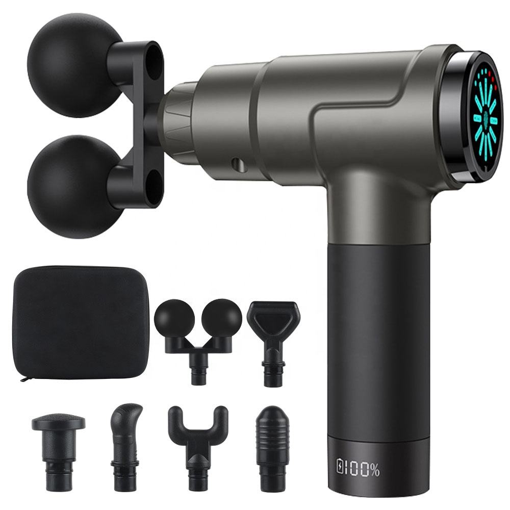 Double Head Deep Tissue Massager Gun With Touch Control
