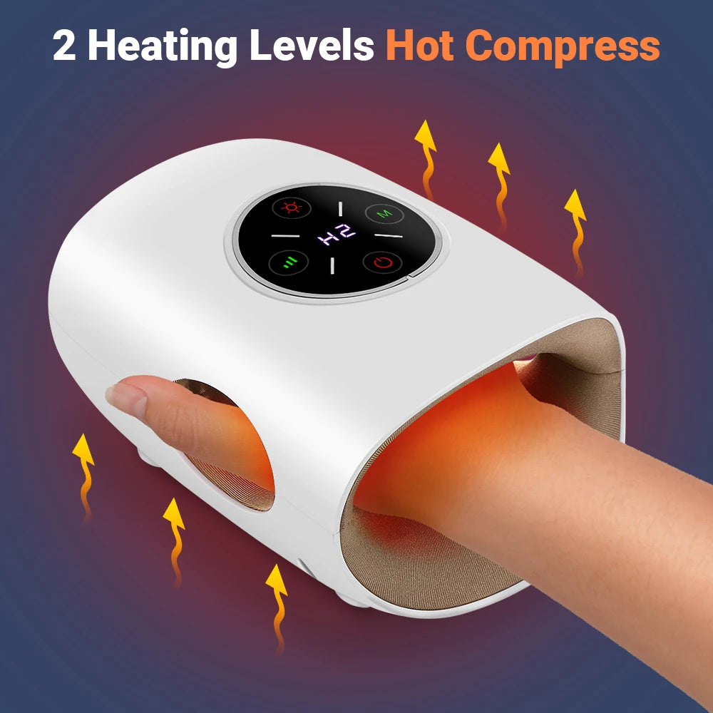 Cordless Hand Massager with Heating & Airbag Kneading Technology