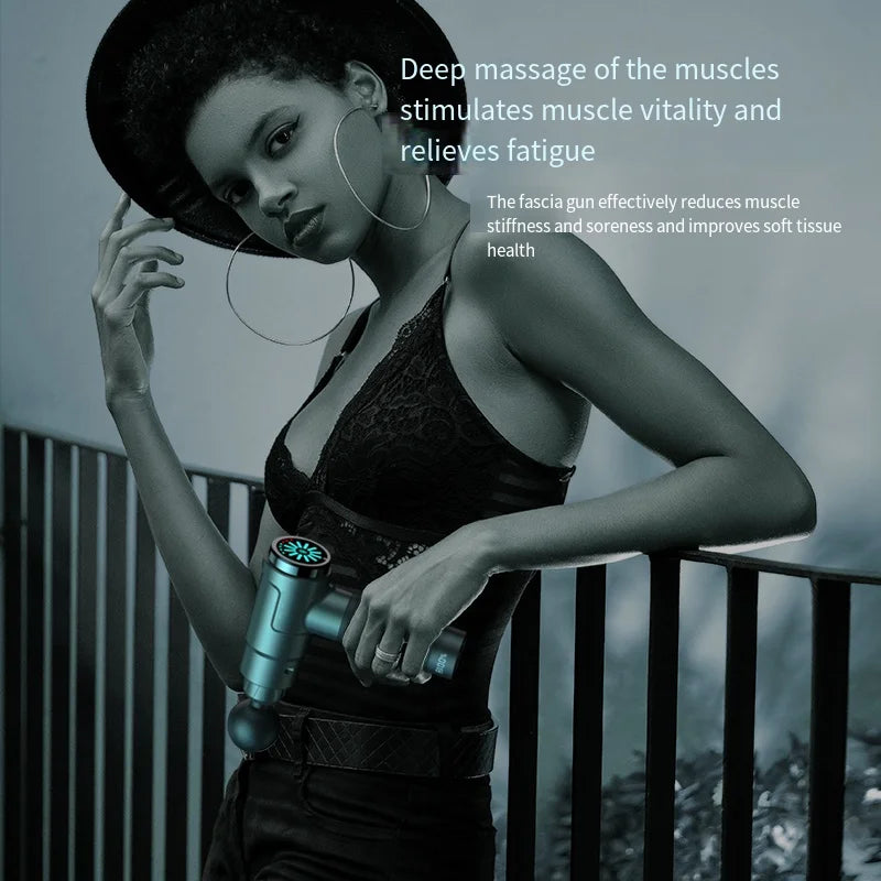 Double Head Deep Tissue Massager Gun With Touch Control