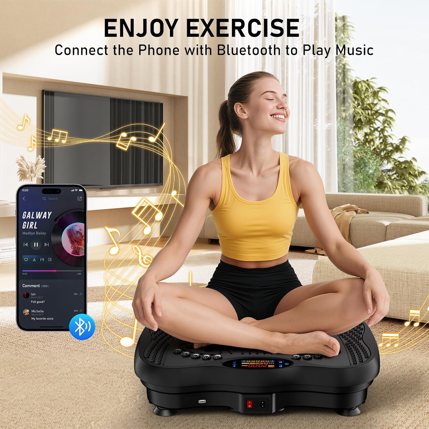 Full Body Fitness Platform with Lymphatic Vibrating Plates